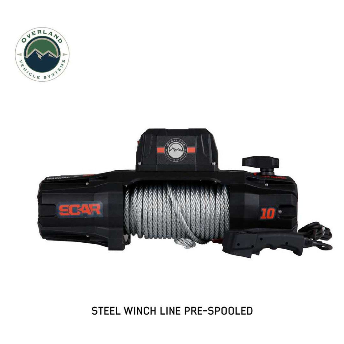 SCAR 10 - 10,000 lbs. Rated Steel Cable Winch front