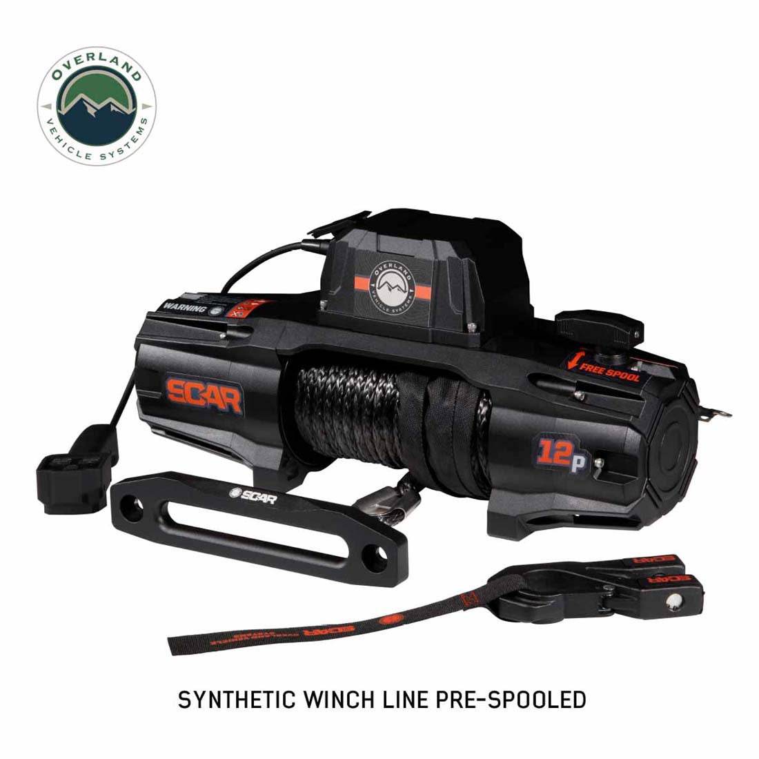 SCAR 12S - 12,000 lbs. Rated Synthetic Rope Winch