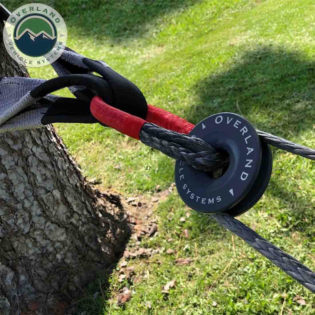Soft Shackle 7/16" 41,000 lb. w/ Loop & Abrasive Sleeve 23" in use