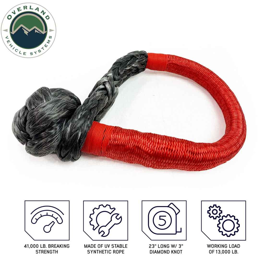 Soft Shackle 7/16" 41,000 lb. w/ Loop & Abrasive Sleeve 23" features