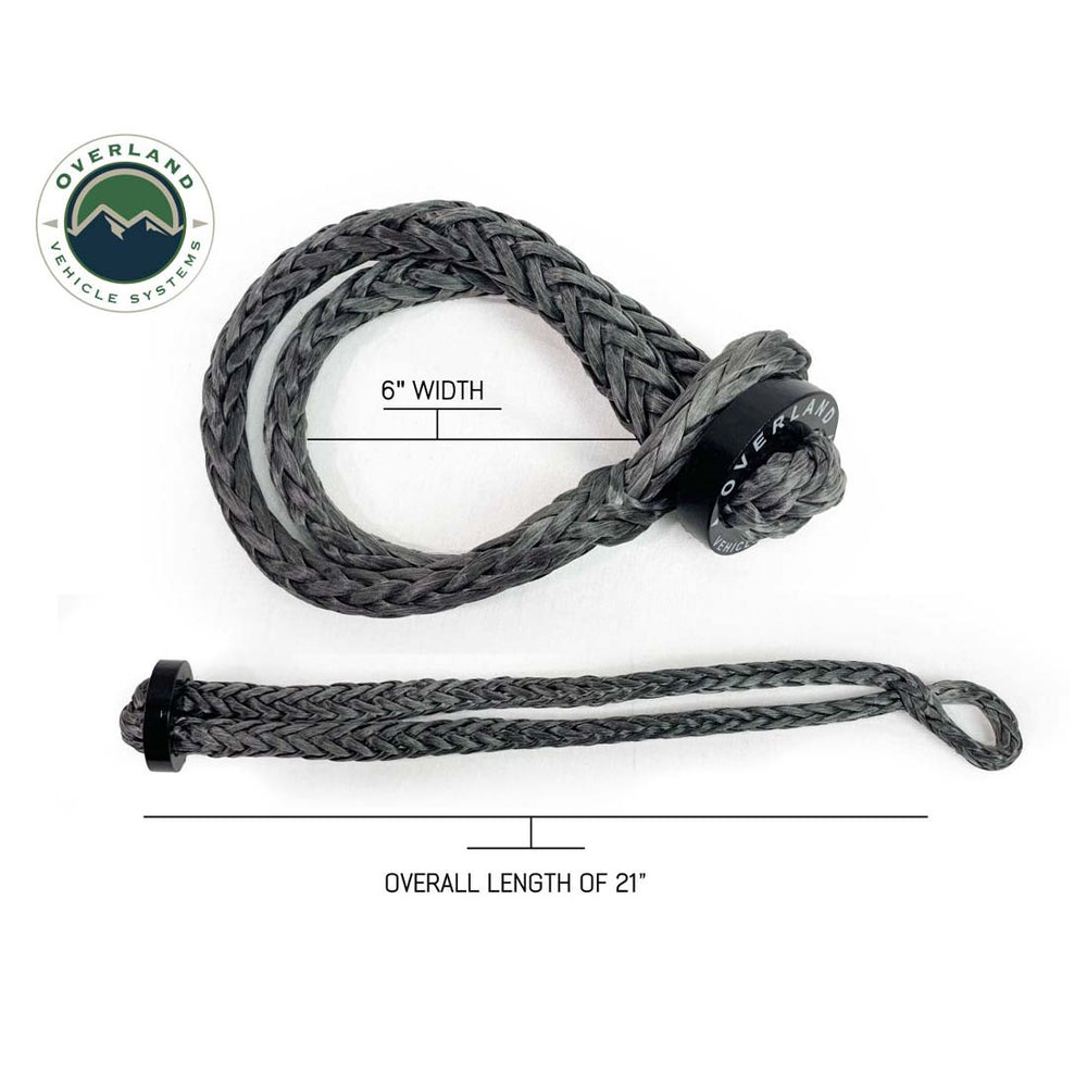 Soft Shackle With Collar - 22" long 7/16" thick 41,000 lb. With Storage Bag dimensions