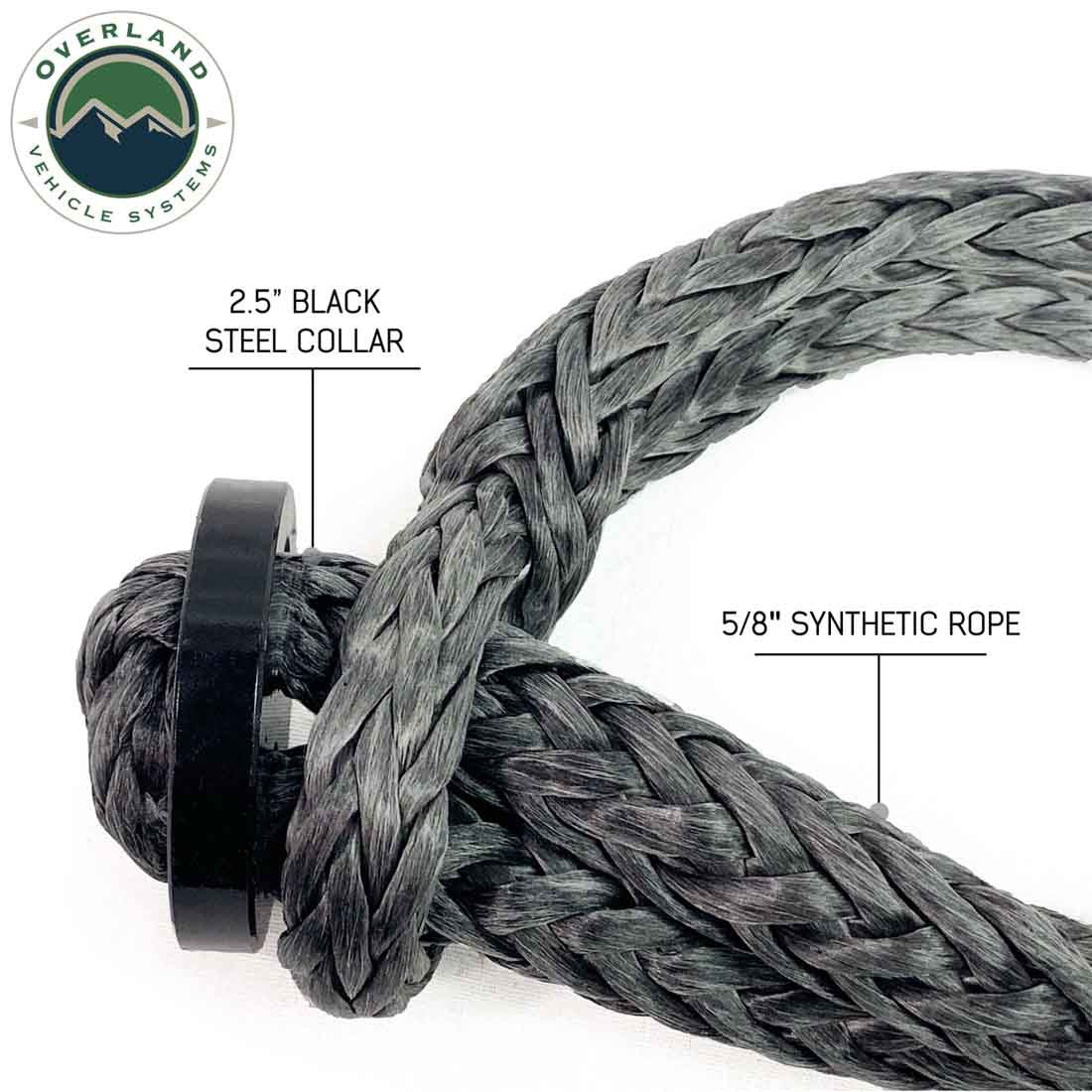 Soft Shackle 5/8" 44,500 lb. With Collar - 22" With Storage Bag knot