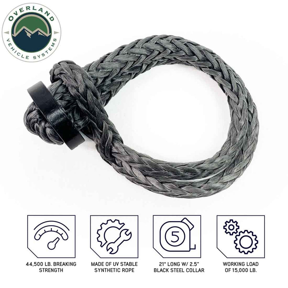 Soft Shackle 5/8" 44,500 lb. With Collar - 22" With Storage Bag features