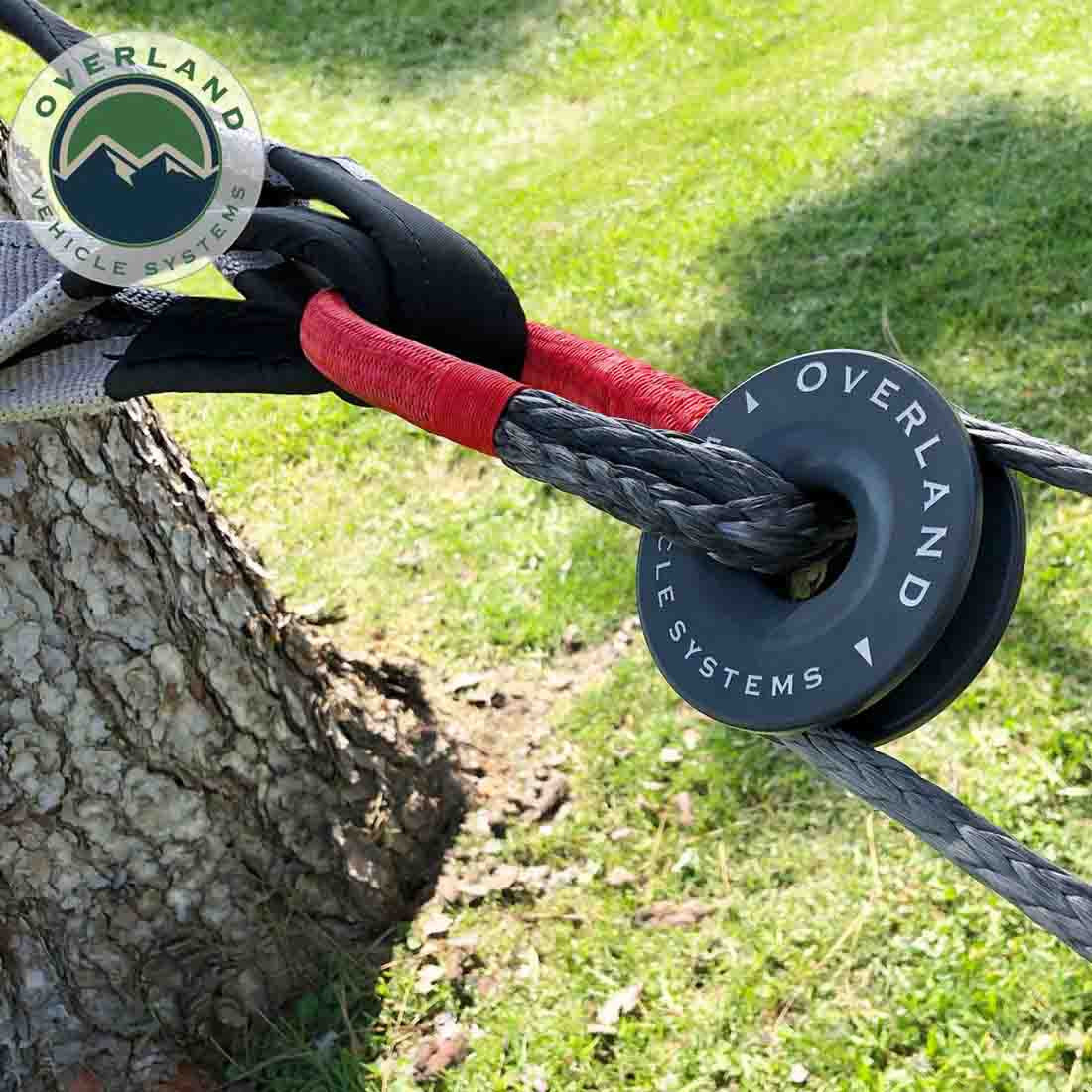 Recovery Ring 4.00" 41,000 lb. Gray With Storage Bag in use