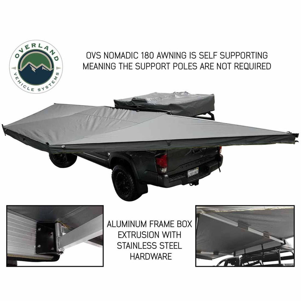 Nomadic Awning 180 Degree - Dark Gray Cover With Black Cover top