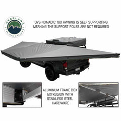 Nomadic Awning 180 Degree - Dark Gray Cover With Black Cover top