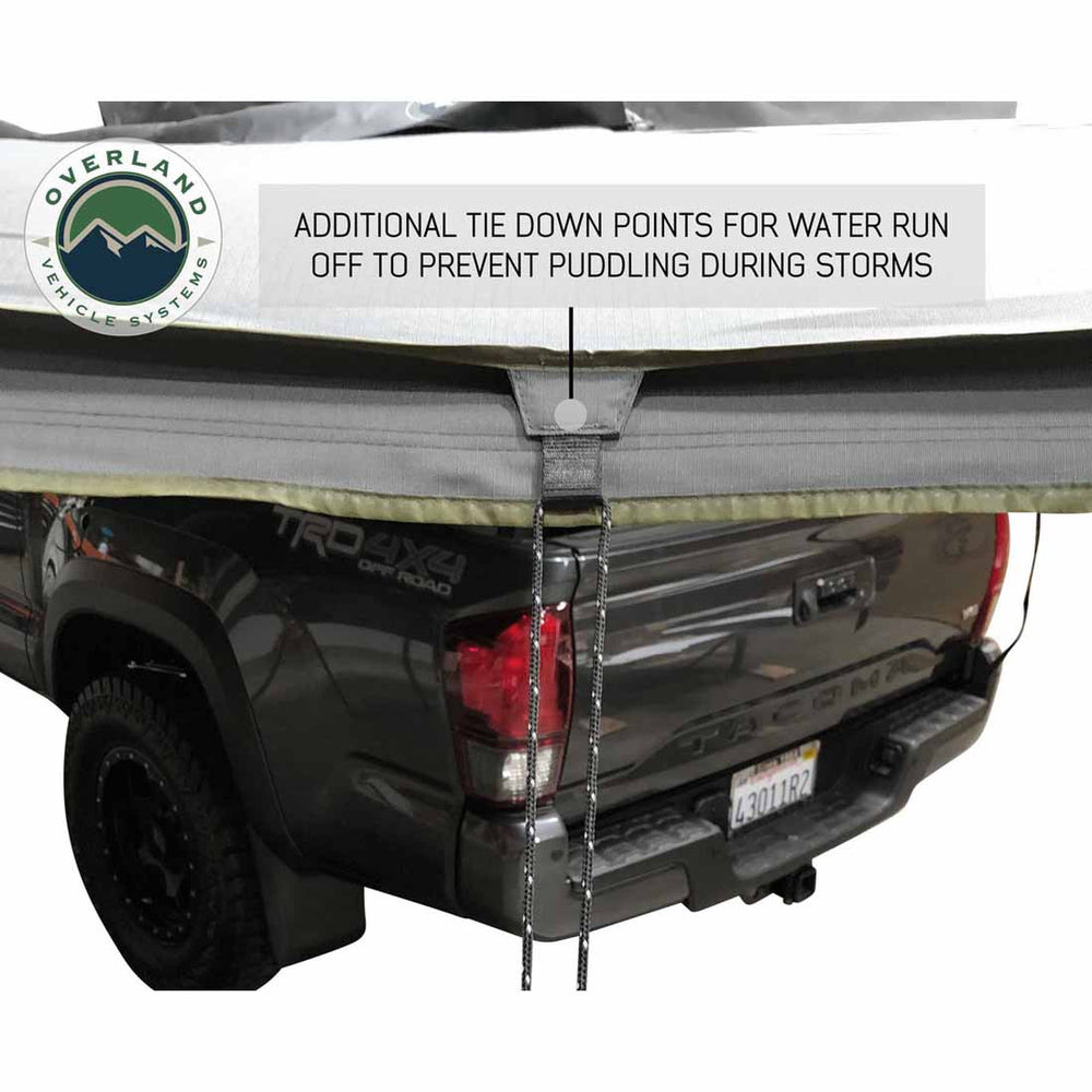 Nomadic Awning 180 Degree - Dark Gray Cover With Black Cover tie down