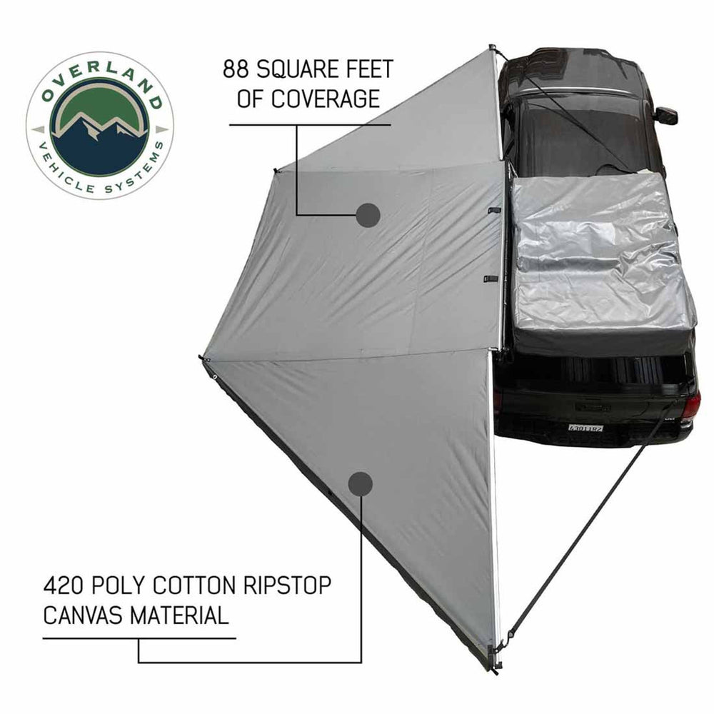 Nomadic Awning 180 Degree - Dark Gray Cover With Black Cover top