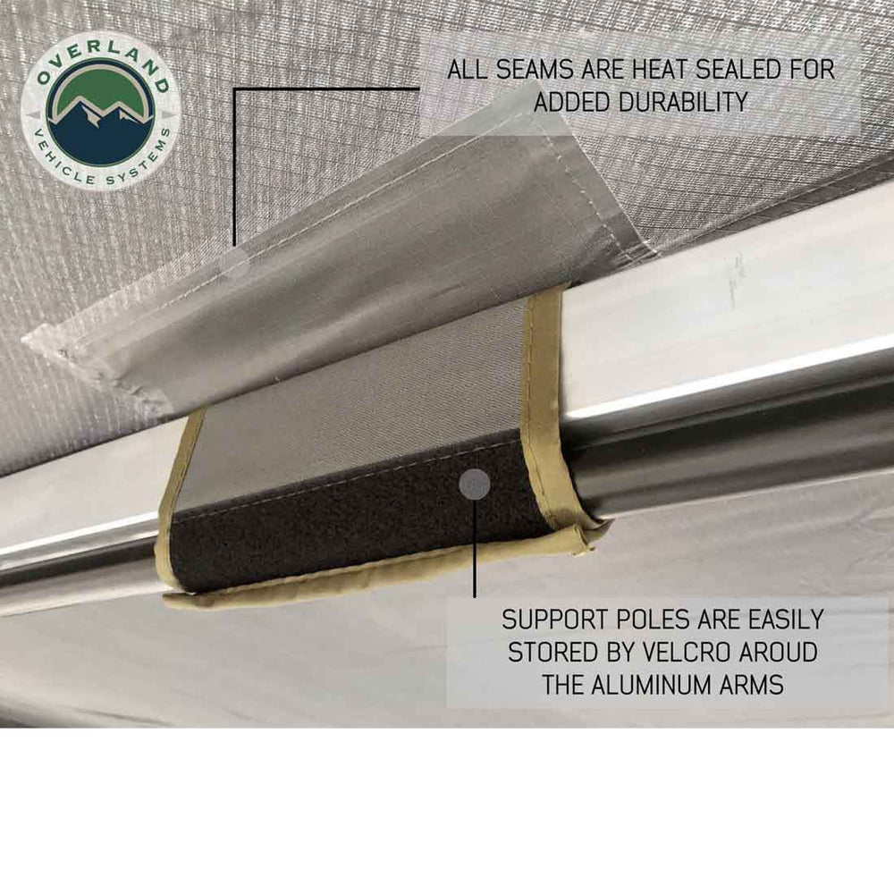 Nomadic Awning 180 Degree - Dark Gray Cover With Black Cover velcro