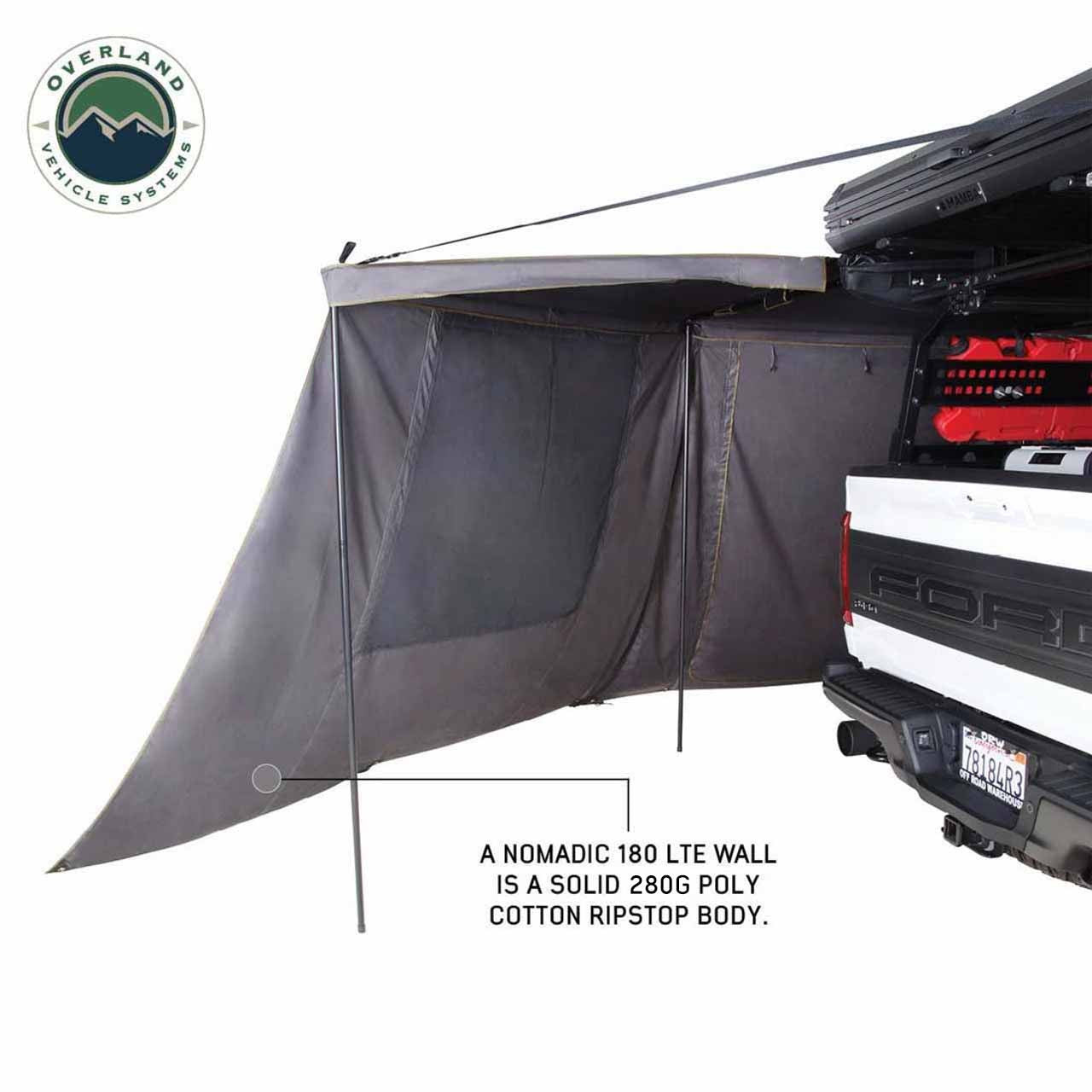 Nomadic 180 LTE Awning Wall with Windows Inside