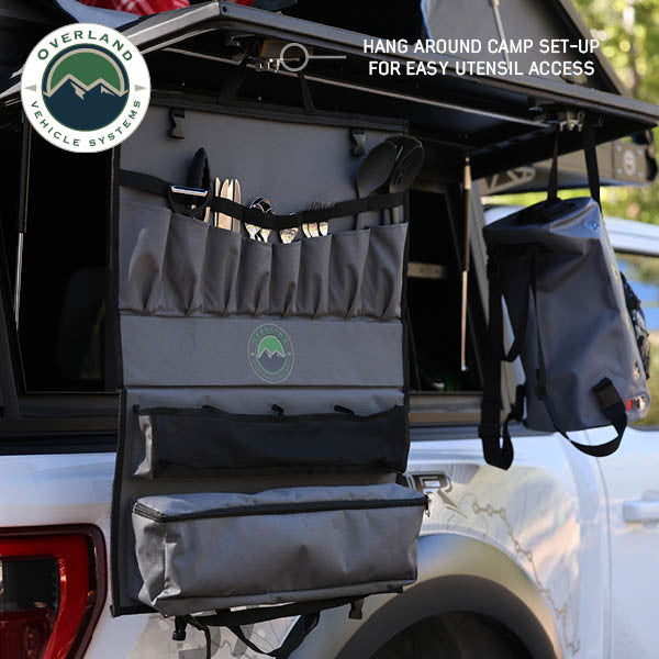Overland Kitchen Kit - 24 Piece Cooking and Utensil Kit, Hanging Carrying Case Lifestyle