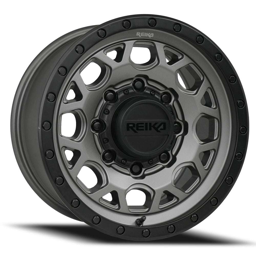 Reika R45 Marauder wheel in Gunmetal Grey / Satin Black Ring
