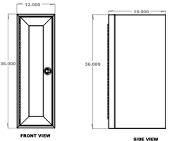 Van Wife Components 12" Single Door Base Cabinet – Shallow Powder Coated Aluminum