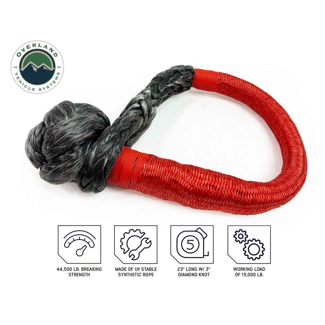 23” 5/8” Soft Recovery Shackle With A Breaking Strength of 44,500 lbs.