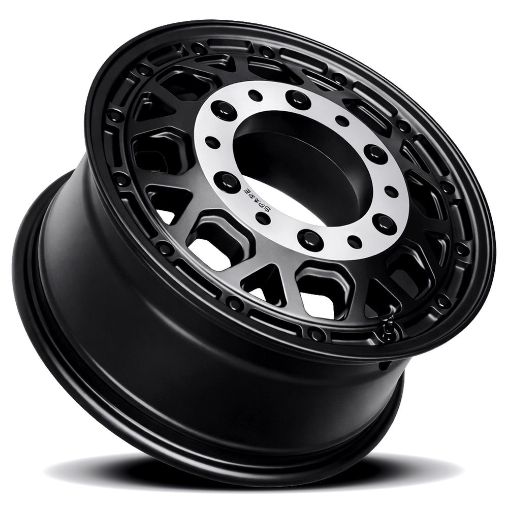 Reika R45V Marauder Super Single wheel in Satin Black – lay-down view