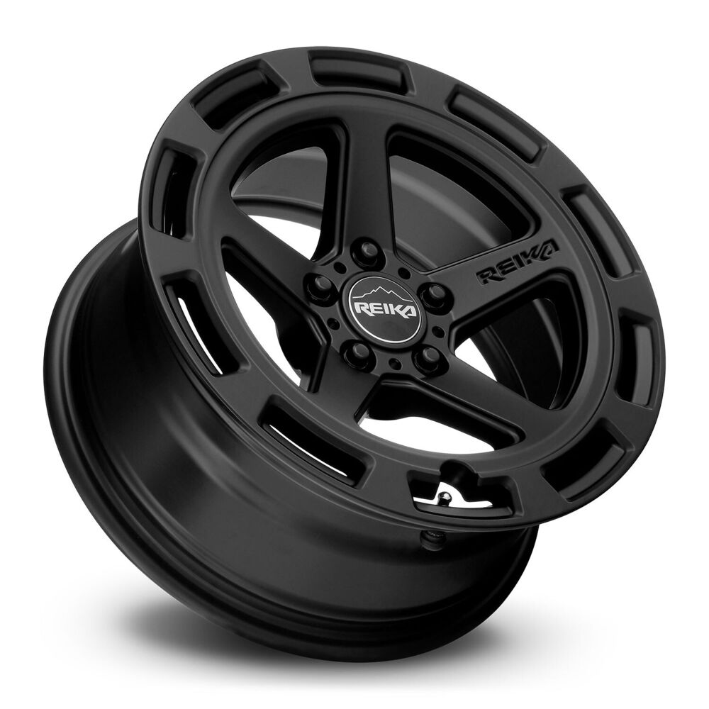 Reika R20 Teton wheel in Satin Black – lay-down view