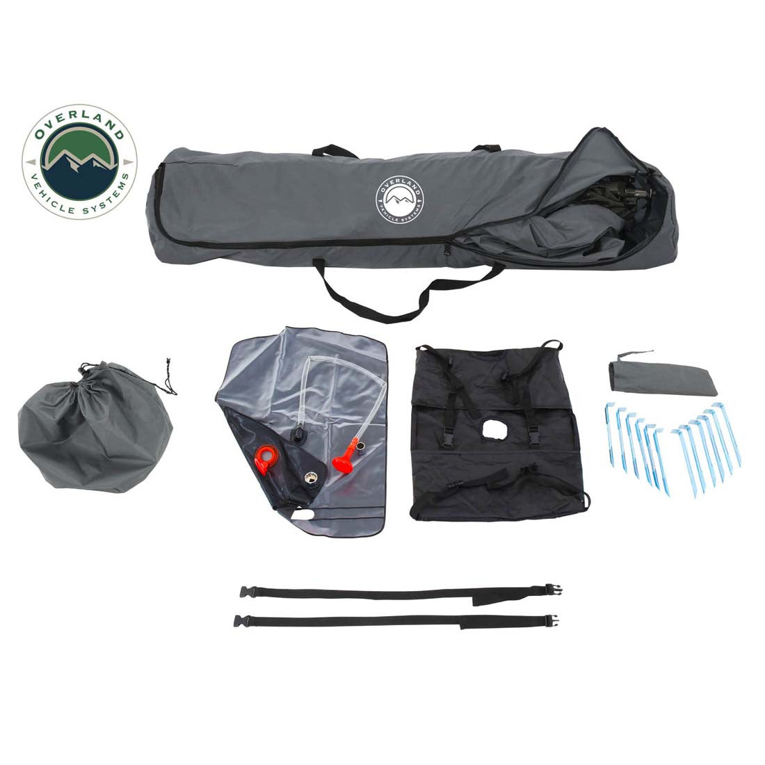 OVS Portable Privacy Room with Shower, Retractable Floor and Amenity Pouches and More – Quick Set Up accessories
