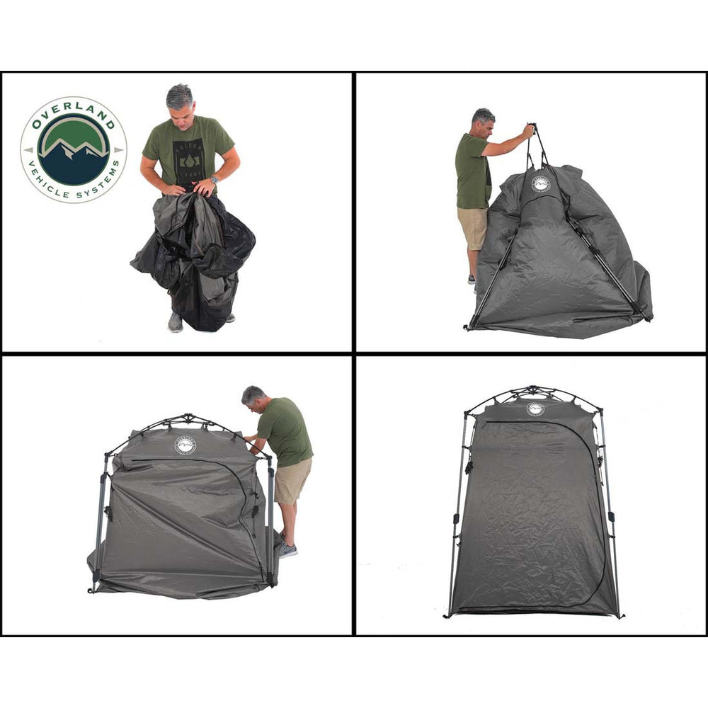 OVS Portable Privacy Room with Shower, Retractable Floor and Amenity Pouches and More – Quick Set Up
