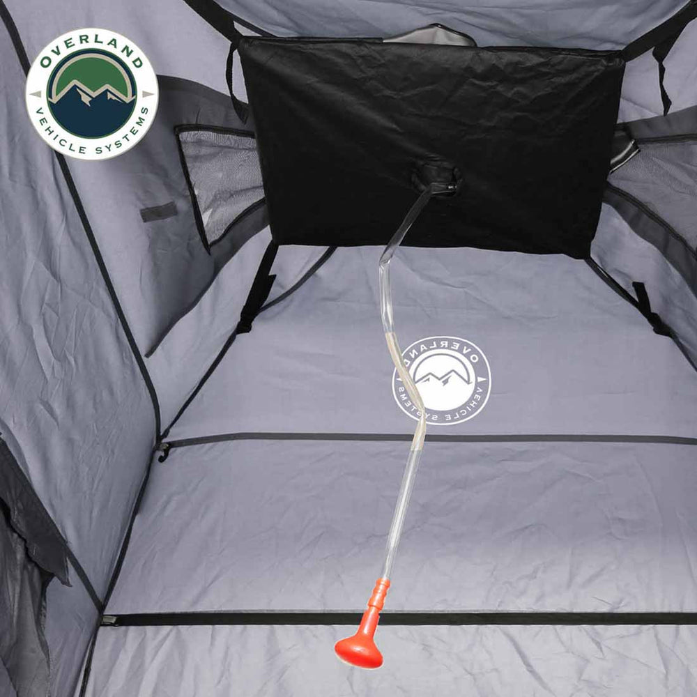OVS Portable Privacy Room with Shower, Retractable Floor and Amenity Pouches and More – Quick Set Up inside shower