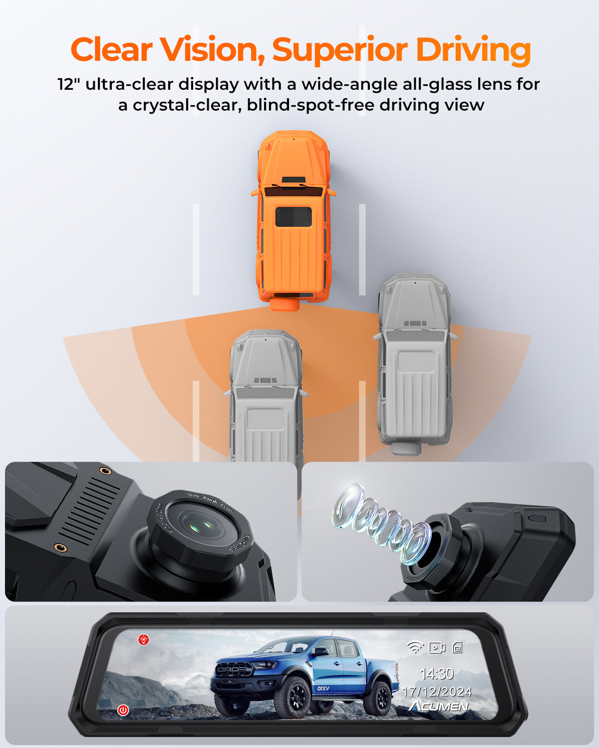 The Legend 2CH Waterproof Mirror DVR w/ 8-Gang Switch Box