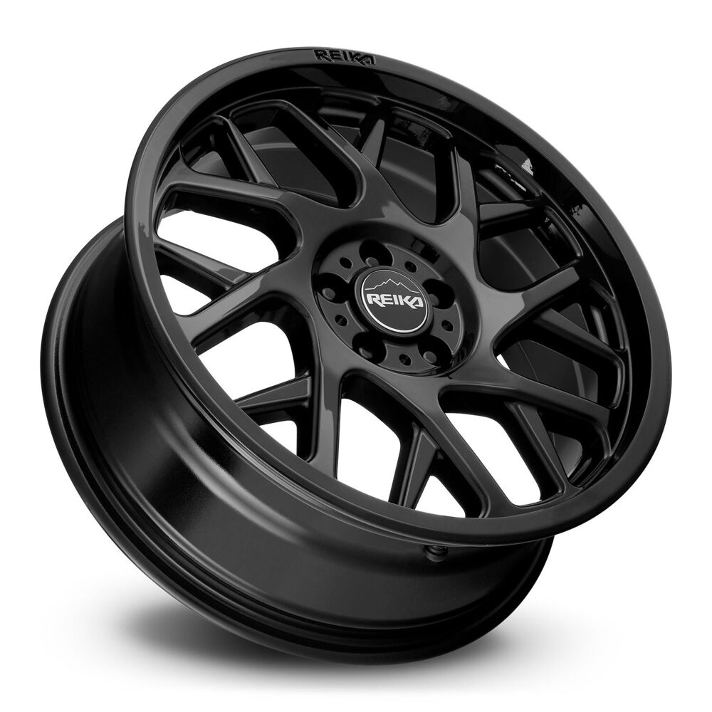 Reika R25 Detour wheel in Gloss Black – lay-down view