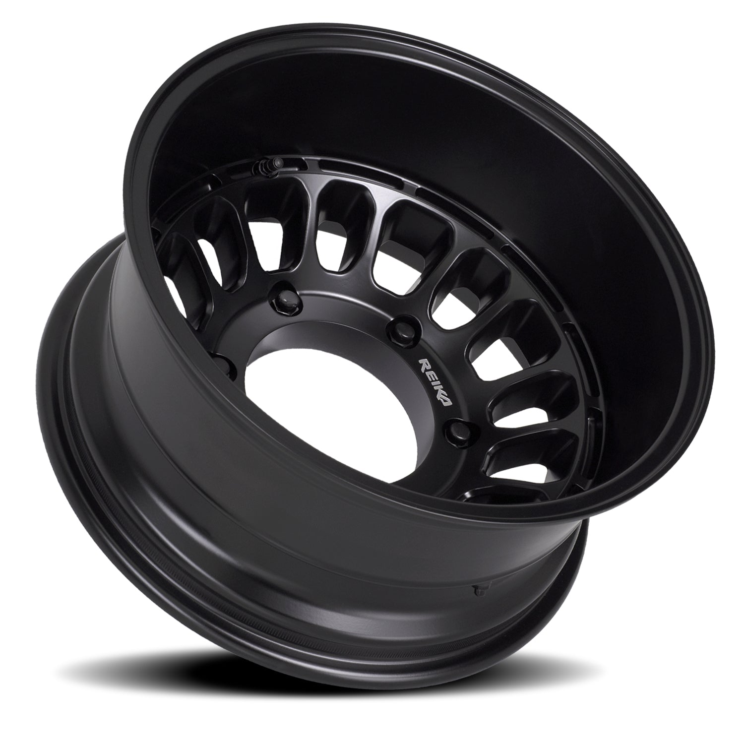 Reika R35V Rambler Super Single wheel in Satin Black – lay-down view