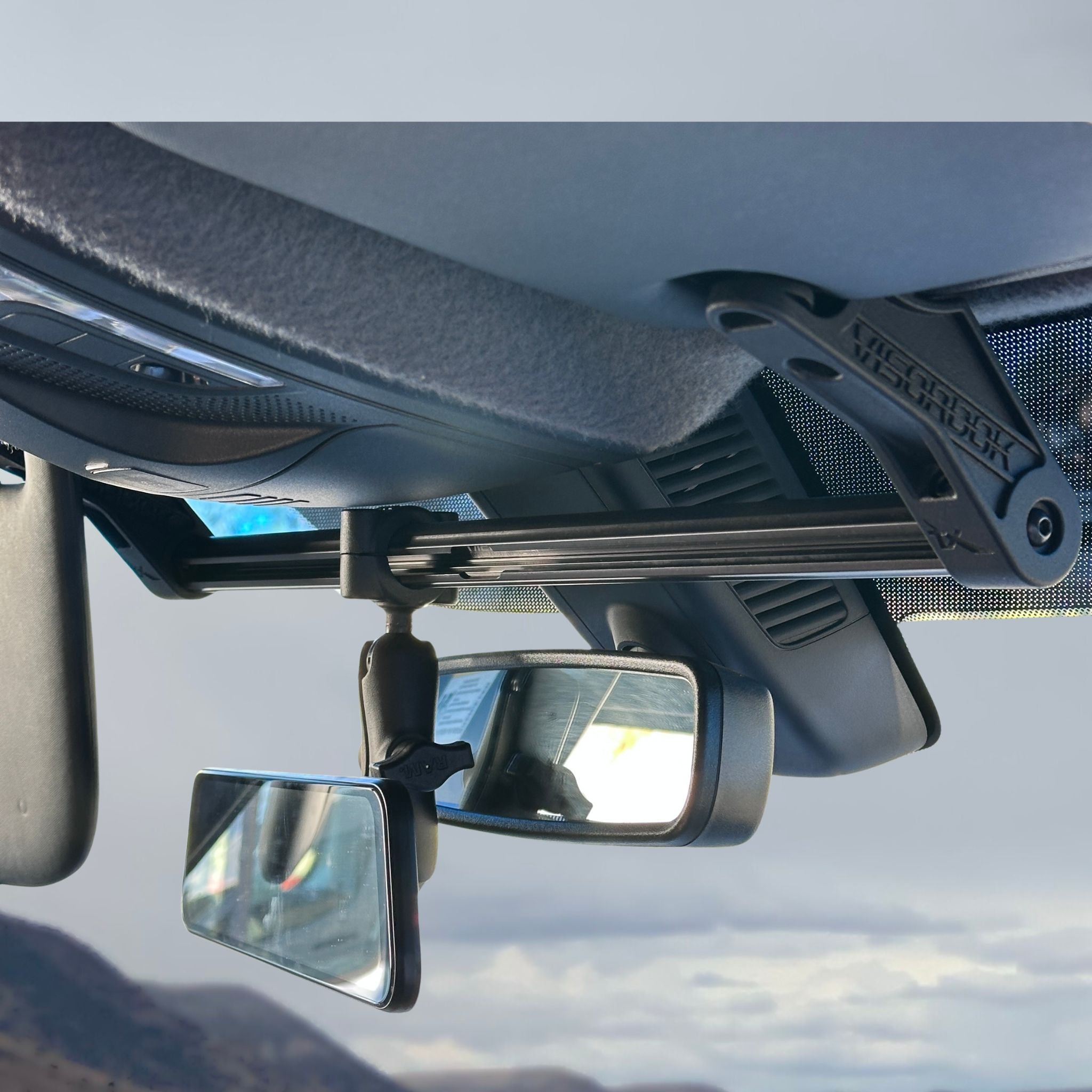 WOLFBOX Dash Cam Visordok Tube Mount Kit – RAM Ball Mount for Visordok TubeTrak