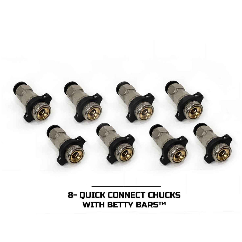 4 Tire Inflation System - Universal With Box, Fittings, Hoses & Storage Bag - Black All All