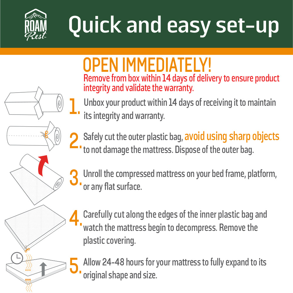 RoamRest Winnebago Sprinter Ekko Replacement Mattress (80” Length)