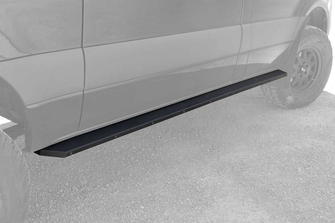 Van Compass Rocker Guards for Mercedes Sprinter AWD (2023–Up - 144" Wheelbase) – Heavy-Duty Side Protection & Step