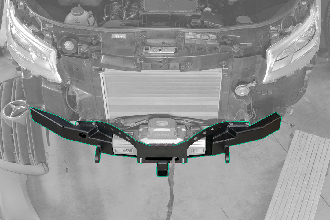 Van Compass Front Winch Mount with Bull Bar for Mercedes Sprinter (2019-Up)