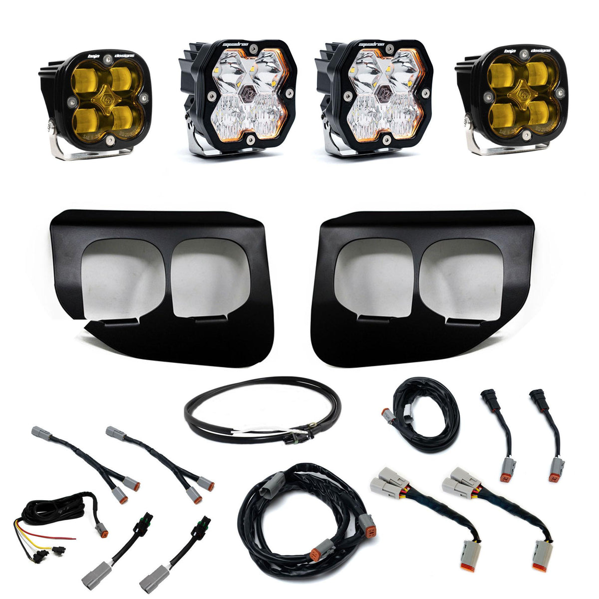 Squadron 2.0 Sport/Squadron Sae Dual Fog Pocket Light Kit Ford 2020-22 F-250/350 Super Duty Baja Amber