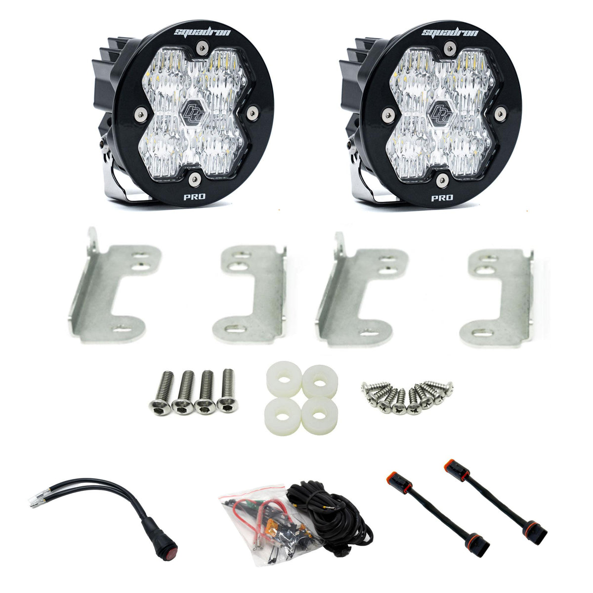 Squadron-R 2.0 Pro Fog Pocket Light Kit Jeep 2018-26 Wrangler JL 2020-26 Gladiator JT w/ Oe Sahara Bumper