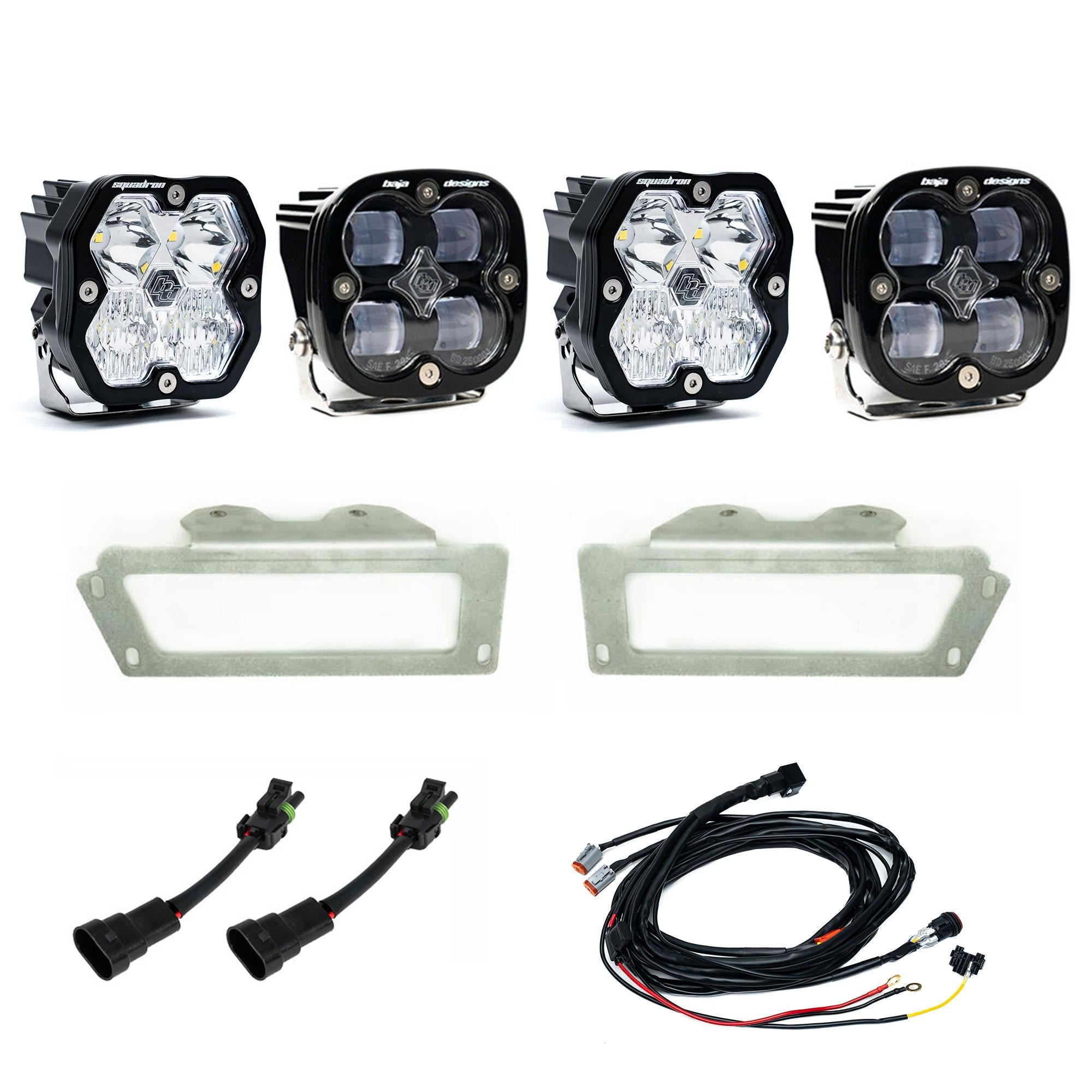 Squadron 2.0 Sport/Squadron Sae Dual Fog Pocket Light Kit Ram 2009-12 1500 2010-18 2500/3500