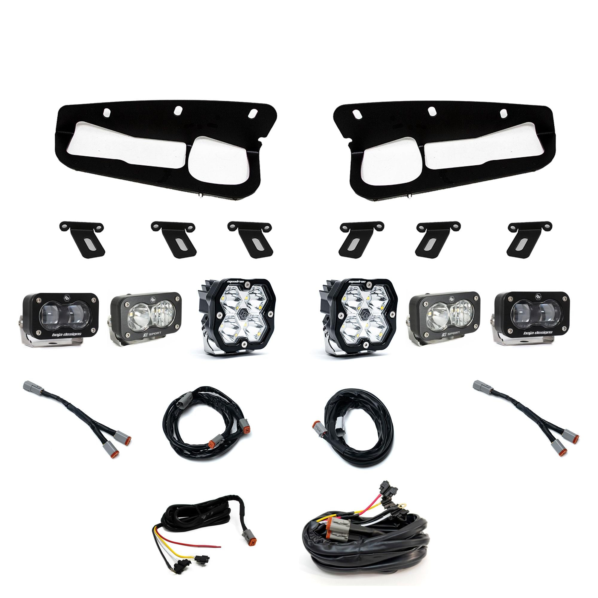 Squadron 2.0 Sport/S2 Sport/S2 Sae Sportman Fog Pocket Light Kit Ford 2021-27 Bronco 2022-24 Bronco Raptor w/ Steel Bumper Clear
