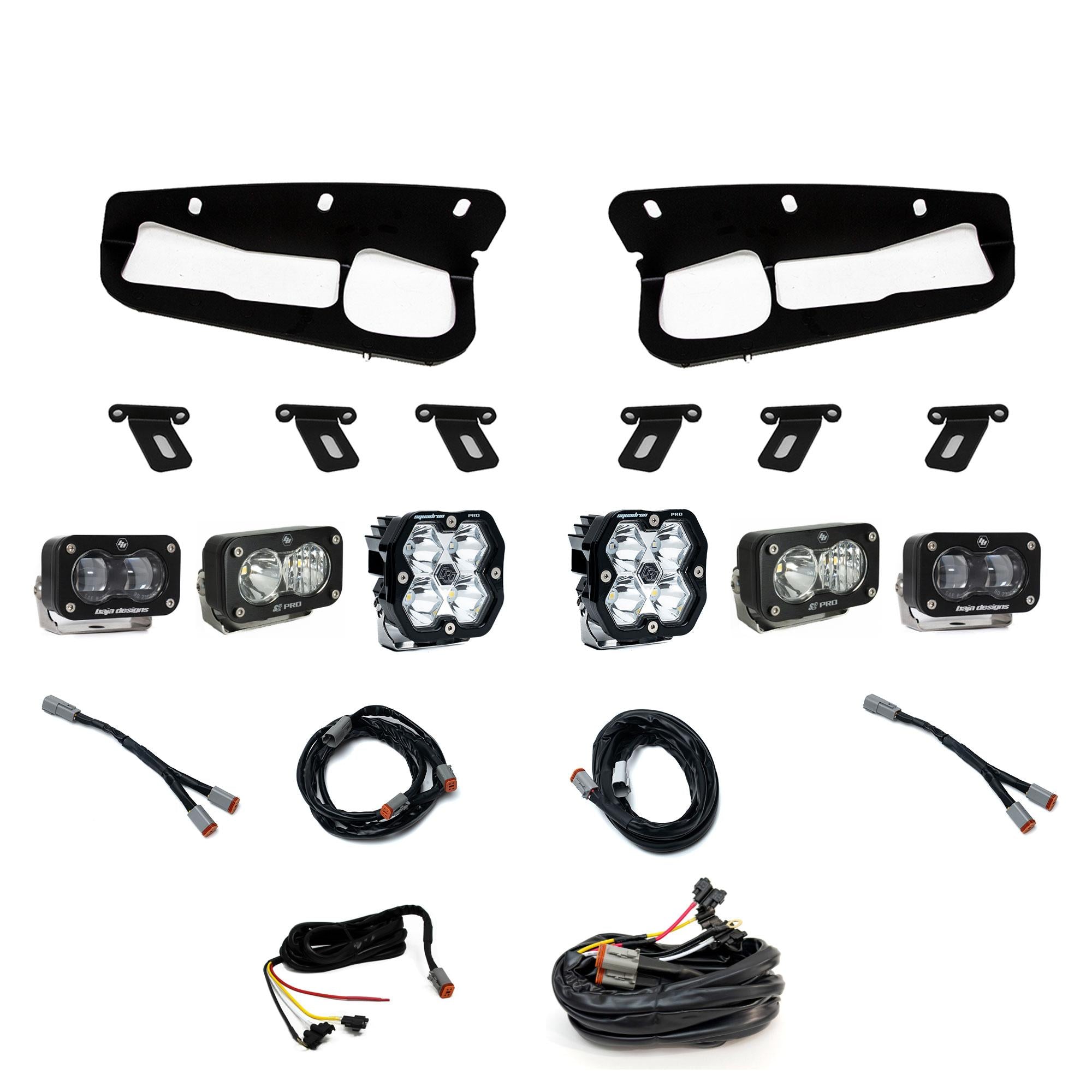 Squadron 2.0 Pro/S2 Pro/S2 Sae Pro Fog Pocket Light Kit Ford 2021-27 Bronco 2022-24 Bronco Raptor w/ Steel Bumper Clear