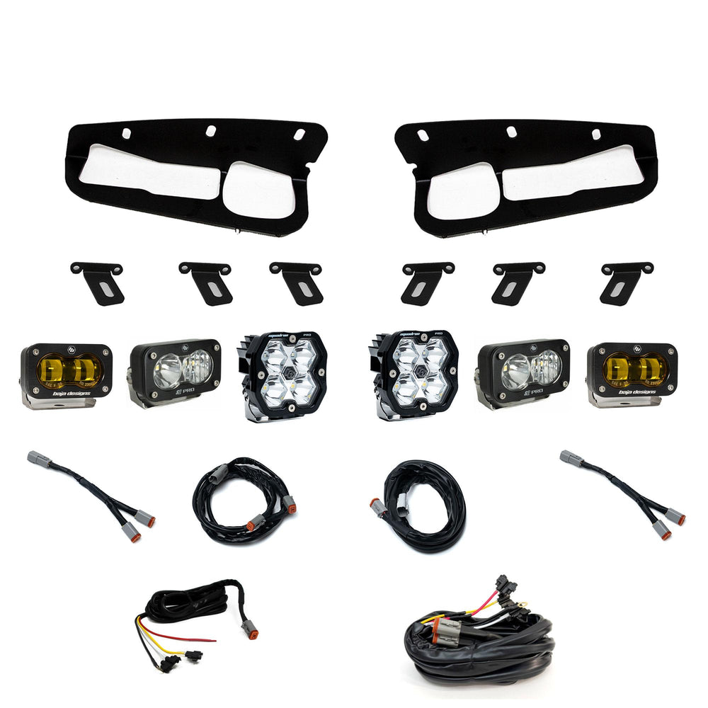 Squadron 2.0 Pro/S2 Pro/S2 Sae Pro Fog Pocket Light Kit Ford 2021-27 Bronco 2022-24 Bronco Raptor w/ Steel Bumper Baja Amber