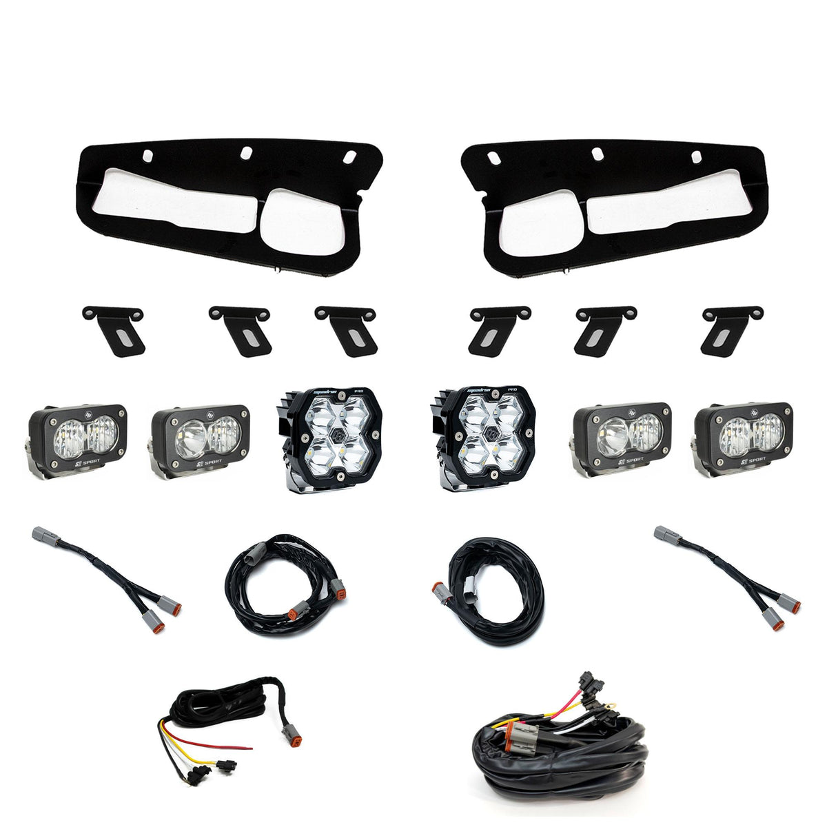 Squadron 2.0 Pro/Dual S2 Sport Fog Pocket Light Kit Ford 2021-27 Bronco 2022-24 Bronco Raptor w/ Steel Bumper