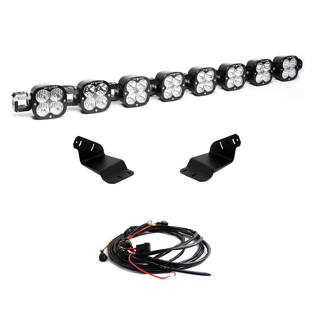 8XL Pro Linkable LED Light Bar Roof Mount Kit for Ford Bronco 2021-2026 Bronco Raptor 2022-2026 (Light Pattern Multi-Pattern Clear Upfitter Wiring)
