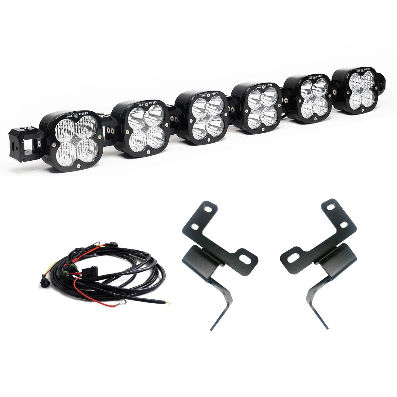 XL Pro Linkable Sport Bumper Light Kit 21-26 Bronco w/ OE Plastic Bumper (Multi-Pattern Clear Upfitter Wiring)