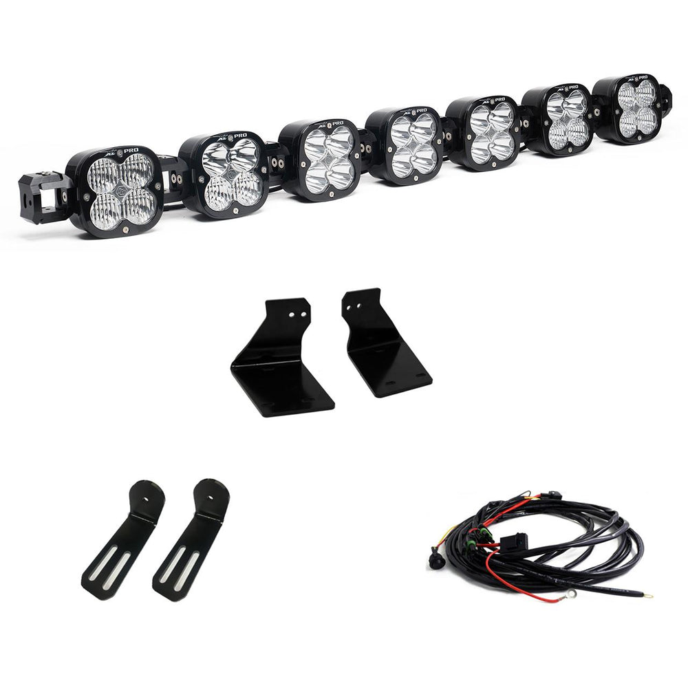7XL Pro Linkable LED Light Bar Bumper Kit for Ford F-250/350 Super Duty 2020-2022 (Light Pattern Multi-Pattern Color Clear Wiring Type Upfitter)