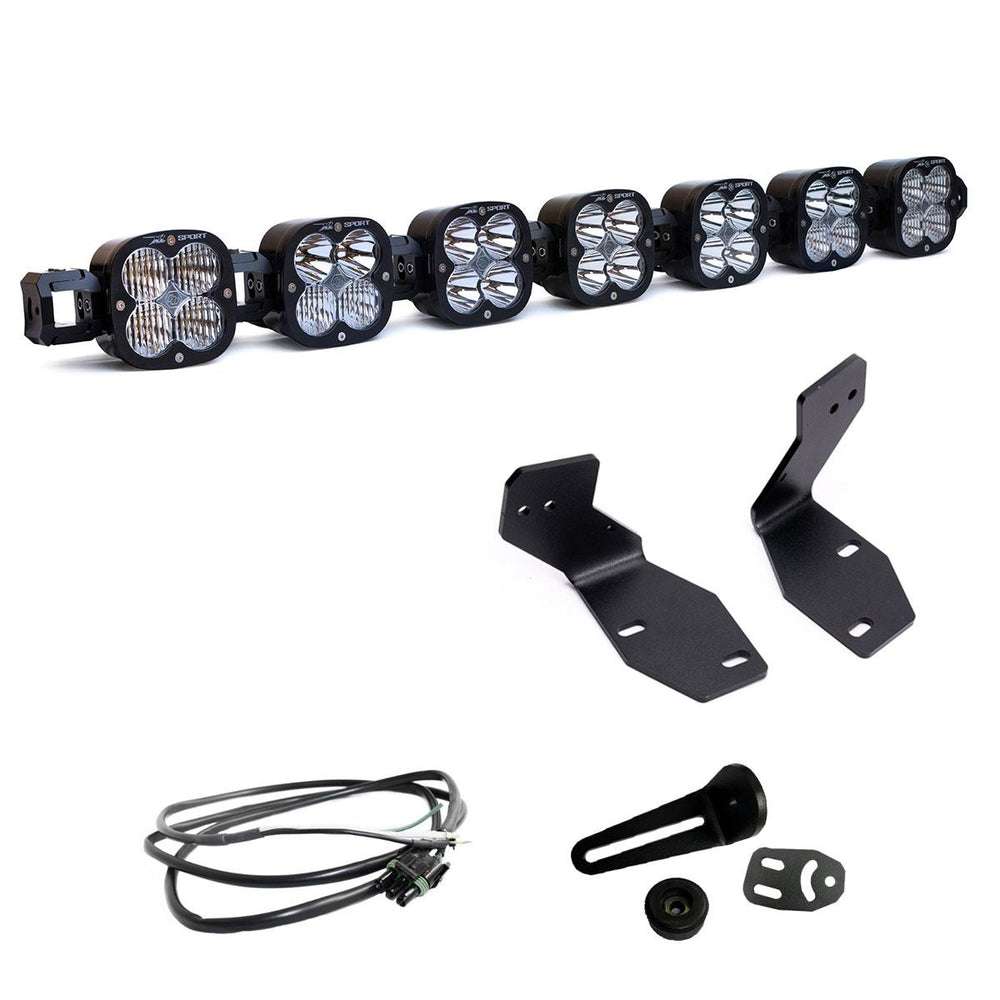 7XL Pro Linkable Led Light Bar Bumper Kit for Ford F-250/350 Super Duty 2023-2026 (Light Pattern Multi-Pattern Color Clear Wiring Type Upfitter)