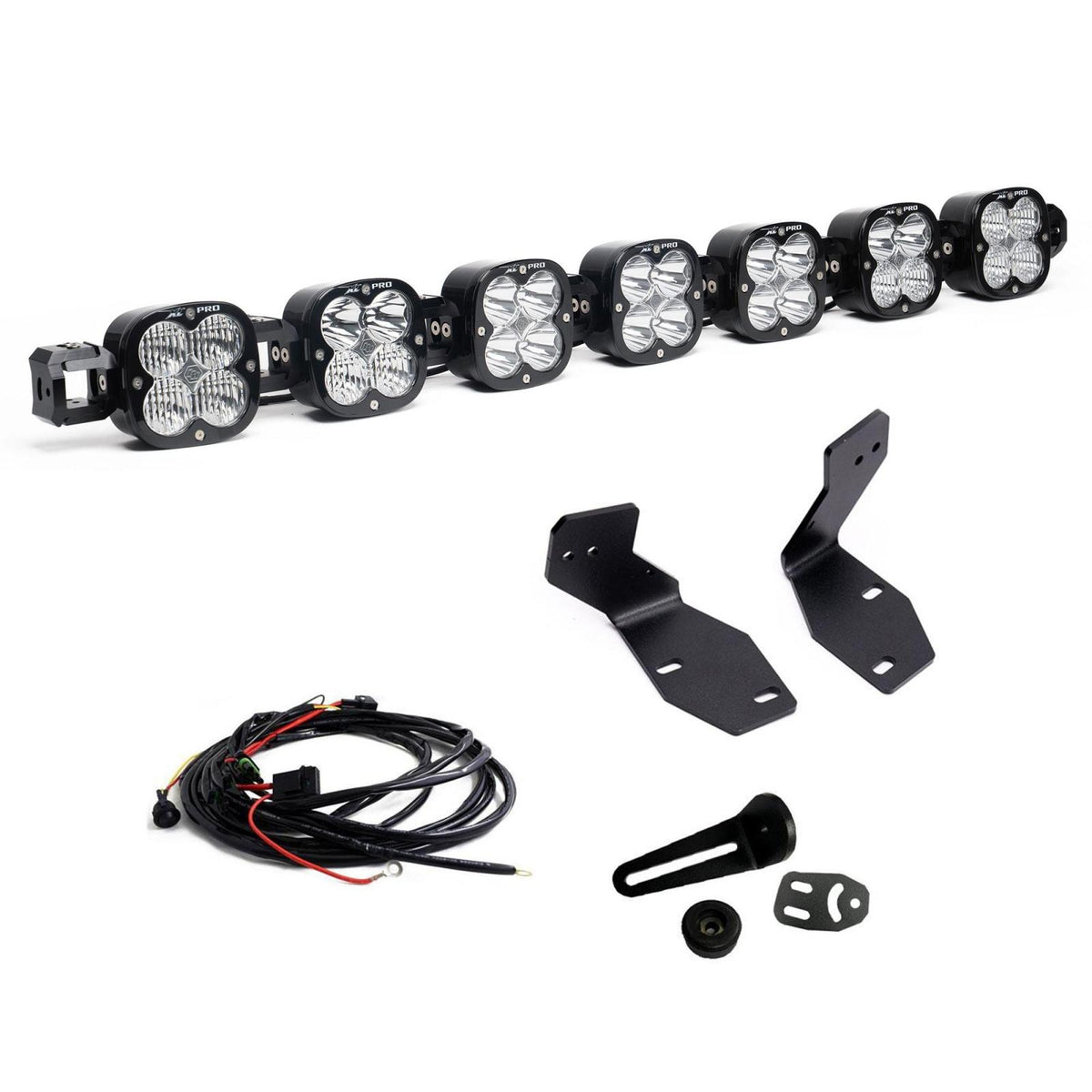 7XL Pro Linkable Bumper Light Kit 2023-26 Ford F-250/350 Super Duty (Light Pattern Multi-Pattern Color Clear Wiring Type: Toggle