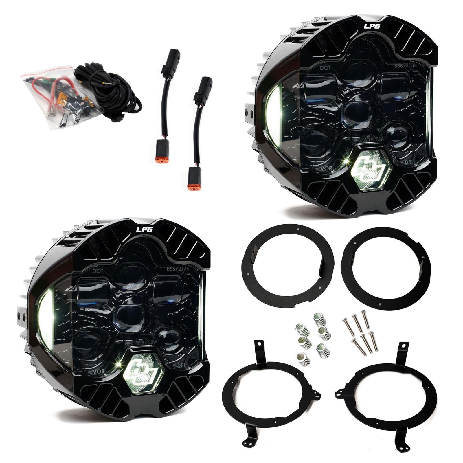 DOT LP6 LED Headlight Kit Jeep 2018-2025 Wrangler JL 2020-2025 Gladiator JT w/Halogen Headlights