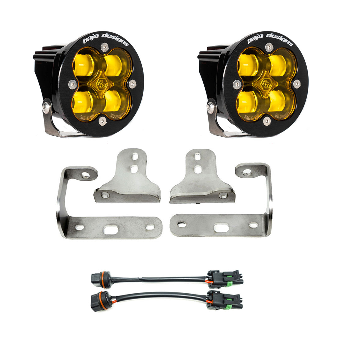 Jeep JL Fog Light Squadron-R SAE 18-Pres Wrangler JL Sport/Sport-S Fog Pocket Kit Amber