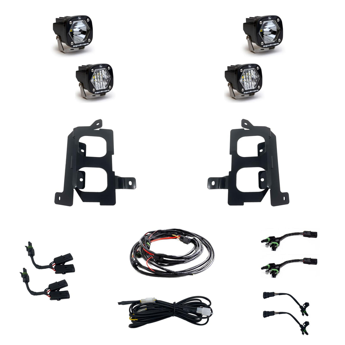 GMC 2500/3500 20-On Clear Spot/Clear W/C Fog Pocket Kit