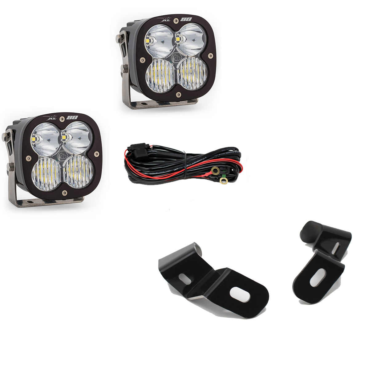 Dodge Ram LED Light Pods For Ram 2500/3500 19-On A-Pillar Kits XL 80 Driving Combo
