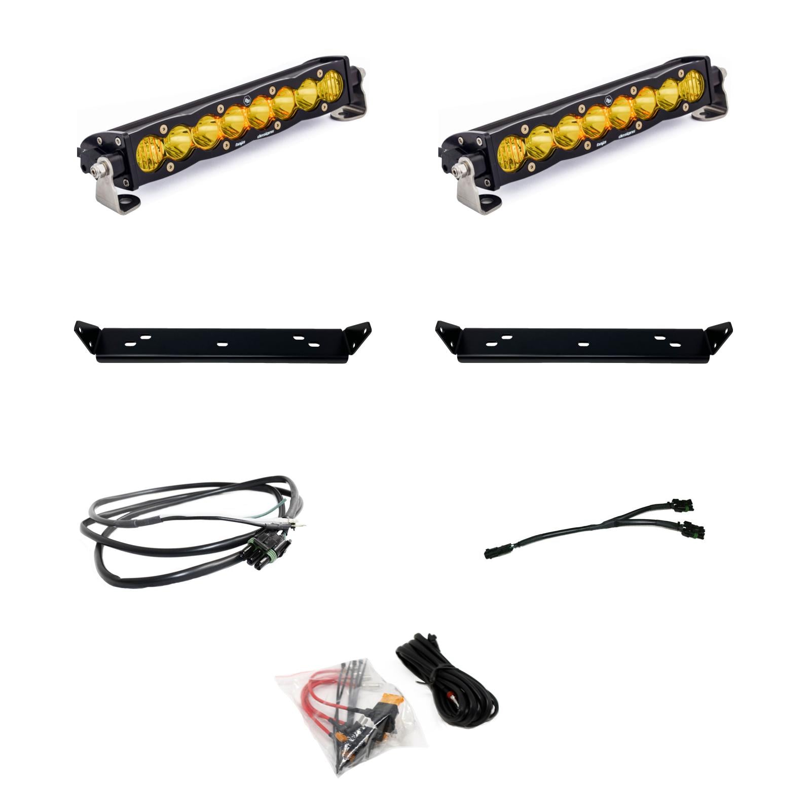 10 Inch S8 D/C Amber Behind Grill Kit fits 21-On Ford Raptor
