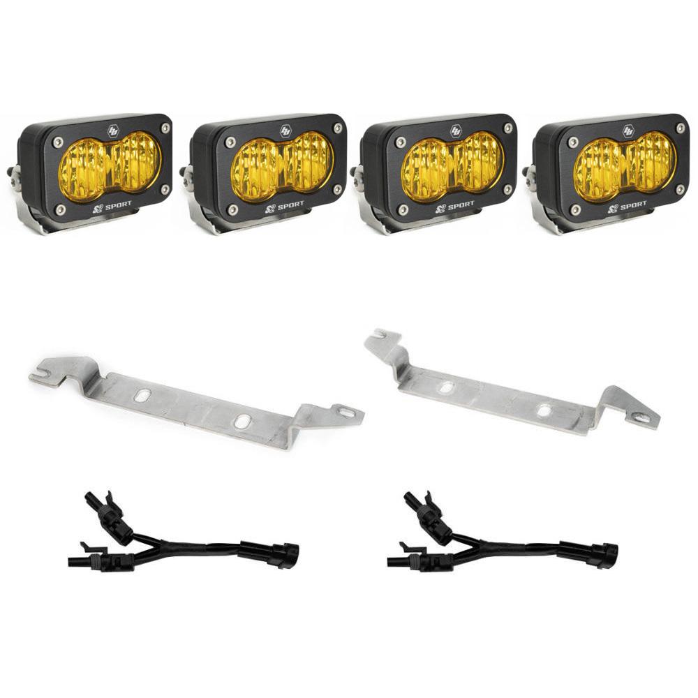 S2 Sport Fog Pocket Kit - 22-Present Toyota Tundra (Wide Cornering; Baja Amber)