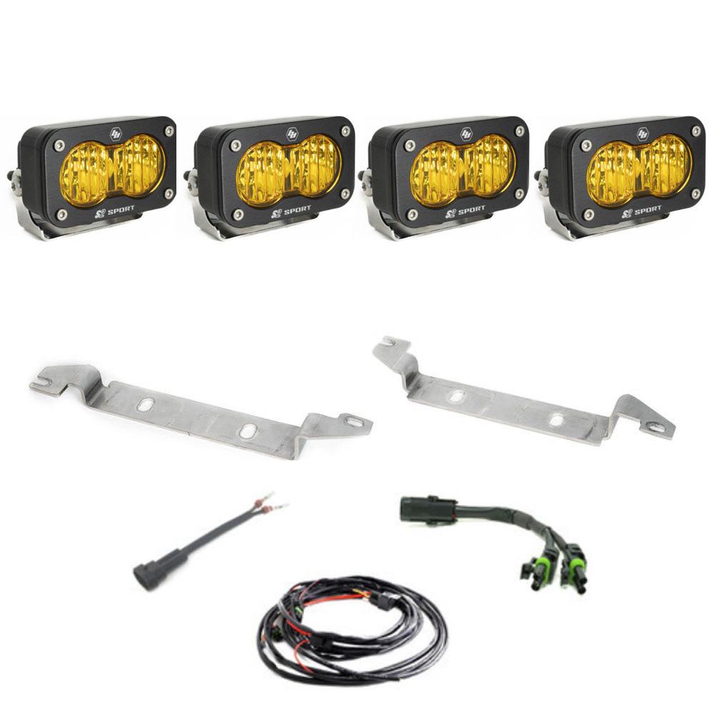 S2 Sport Fog Pocket Kit - 23-Present Toyota Sequoia (Wide Cornering: Baja Amber)
